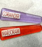 Handmade Fused Glass Vegetable Herb Garden Plant Name Label Marker Plant Stake - Image 7
