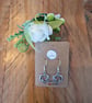 Antique Silver Swimming Dolphin Circle Drop Earrings