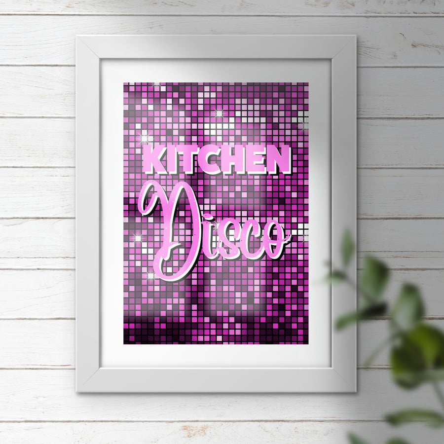 Kitchen Disco pink print