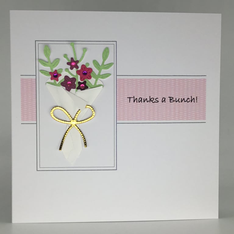 Thank you card - Thanks a Bunch bouquet 