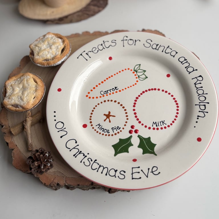 Personalised Christmas Treats for Santa Plate