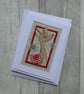 Christmas Card - Cross Stitch Rudolph - Image 1