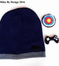 Boys Beanie Hat with 2 Interchangeable Motifs - Image 1