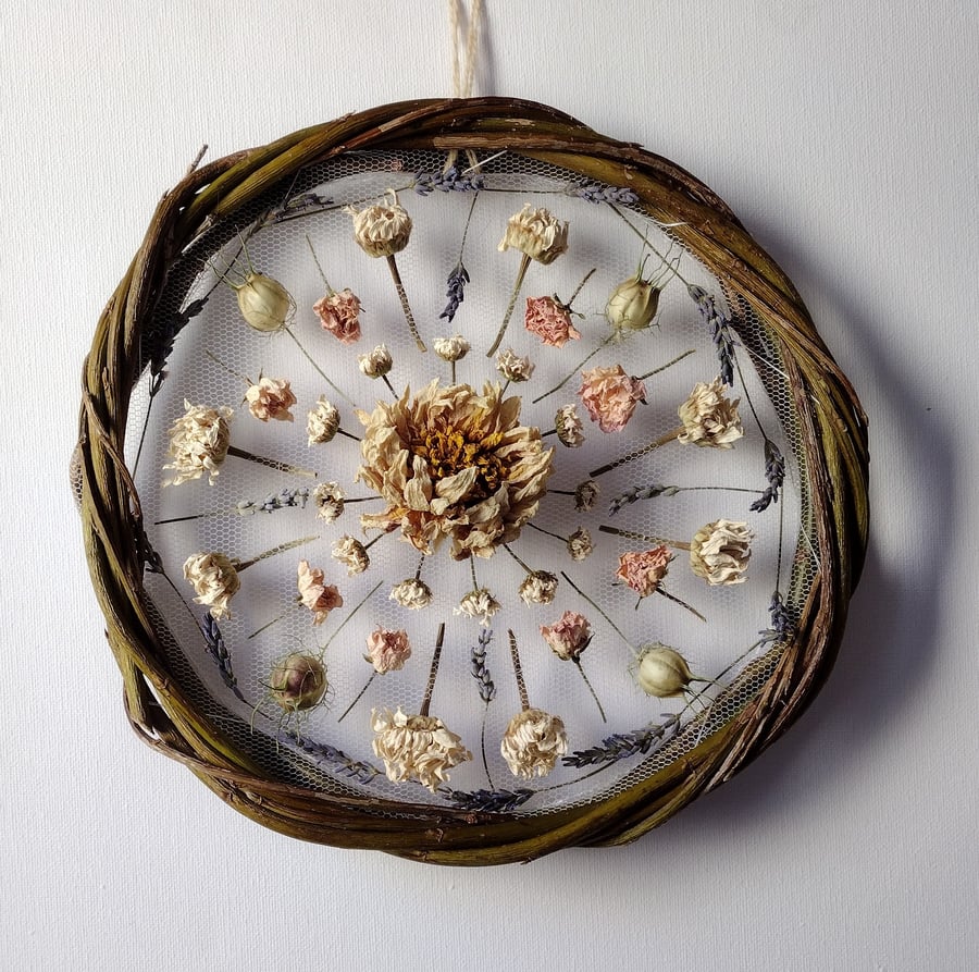 Dried flower wall art 