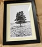 Singular monochrome print Eco friendly One of a Kind gifts Oak Tree - Image 10