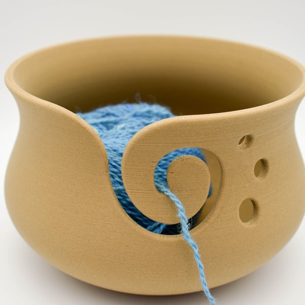 SOLD 3D Printed wooden yarn bowl - large