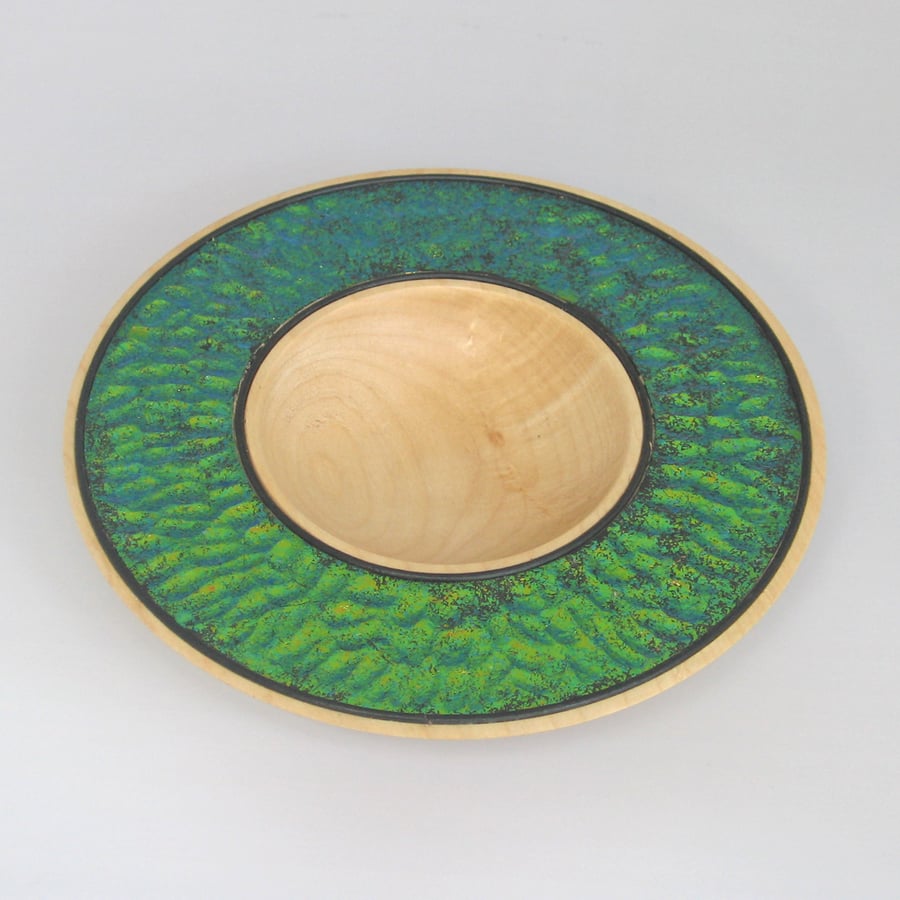 Iridescent sycamore platter