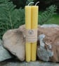 Pair of Hand Rolled Beeswax Tapers (23cm)