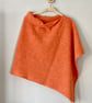 Poncho - Orange Wrap soft merino lambswool - Image 4