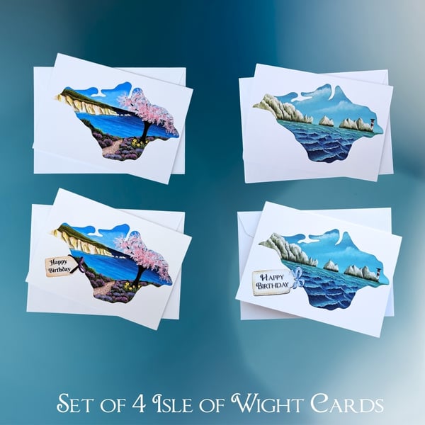 Isle of Wight Set of 4 Cards