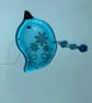 Handmade Fused Glass Beaded Hanging Bird Decoration - Image 4