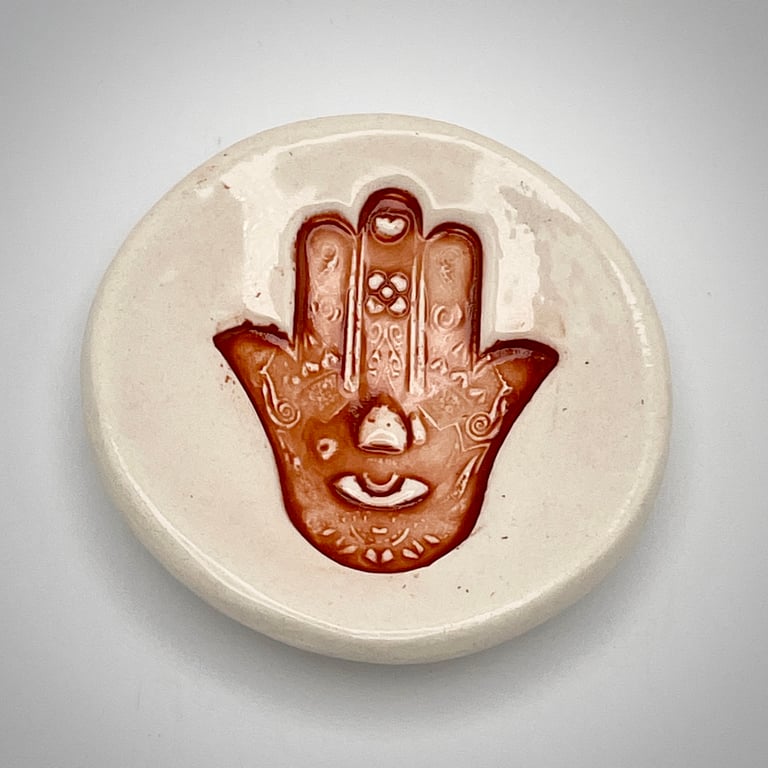 NEW! Ceramic Hamsa Hand ring dish