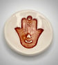 Ceramic Hamsa Hand ring dish - Image 1