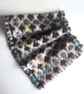 Handwoven Lambswool Cowl in Tan and Navy 5 - Image 6