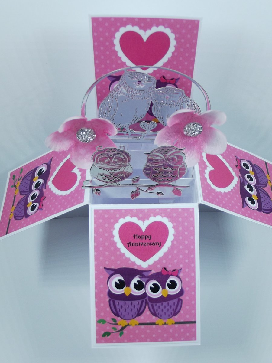 Wedding Anniversary Card with owls