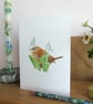 Wren and Snowdrops Greetings card - Image 4