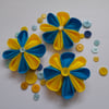 Ukraine Flower Brooch, Fundraising for Ukraine, Fabric Origami Brooch