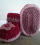 Luxury Pure Merino 'Jeager' Aran Wool Booties  0-3 months size - Image 2