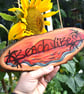 Pyrography Beach Vibes hanging plaque. Sunset on the coast. - Image 2