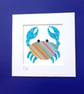 Multicoloured batik 'Crab' fabric picture - 6x6'' inc mount by CrossParkCrafts - Image 4