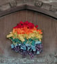 Pride Flag Rag Wreath 10inches