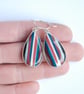 Cornish surfite earrings - teal and copper - Image 2