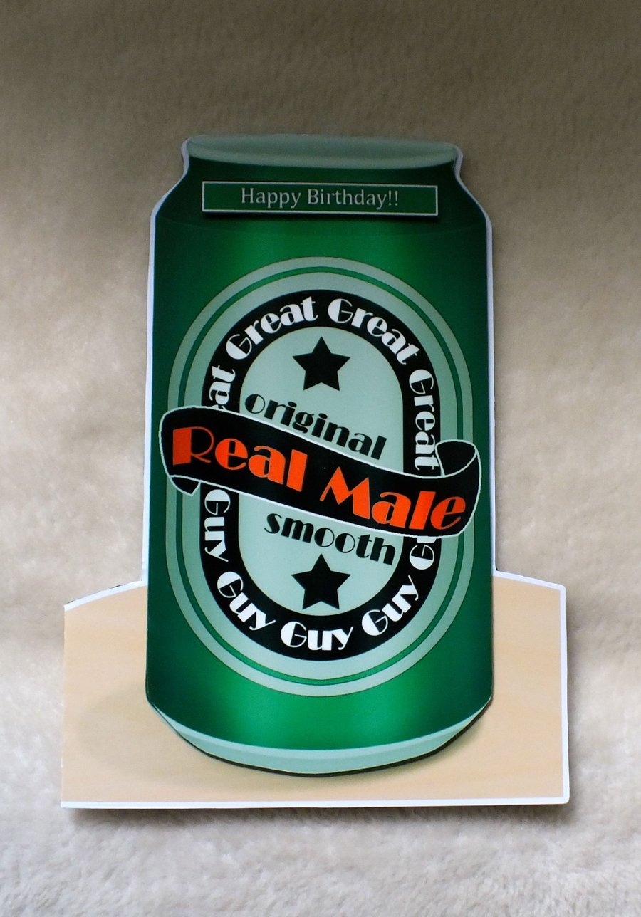 Handmade Fun Beer Birthday Card