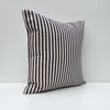 Navy Blue and Cream Ticking Striped Cushion Cover