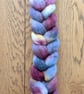 Hand Dyed Polwarth Top 101g Spinning Fibre - Damson - Image 9