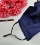 Face mask, medium,  navy, 3 layer, nose wire,  adjustable.   - Image 9