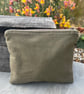 Sunflower cross stitch wool zip pouch - Image 4