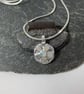 Silver and opal flower pendant and chain - Image 1
