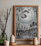Danse Macabre, Mixed-Media Print