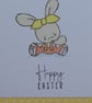 Yellow Polka Dot Easter Card - Bunny - Image 3