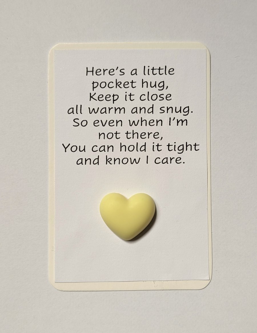 Pocket hugs - plain heart