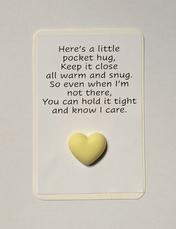 Pocket hugs - plain heart