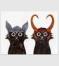 Asgard Duo Super Hero Cat Wall Art Print - Perfectly Imperfect