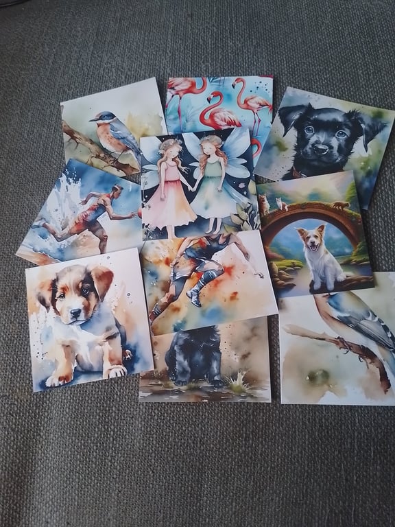 Assorted card toppers and sentiments