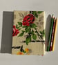 Handmade A6 Hardcover Journal made with Floral 1950's Vintage Fabric - Image 4