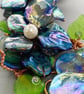 Multicoloured Shell Pearl Flower Floral Bib Necklace - Image 2