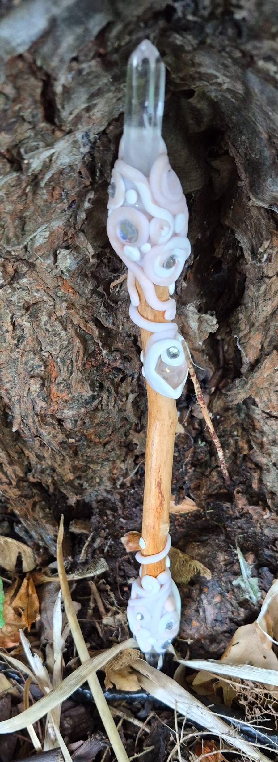 Ash Polymer Clay Art Wand Spells Witch