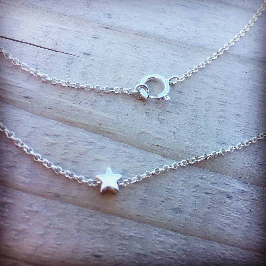 Sterling Silver Star Belly Chain