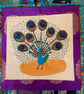 Proud peacock hand embroidered picture. - Image 3