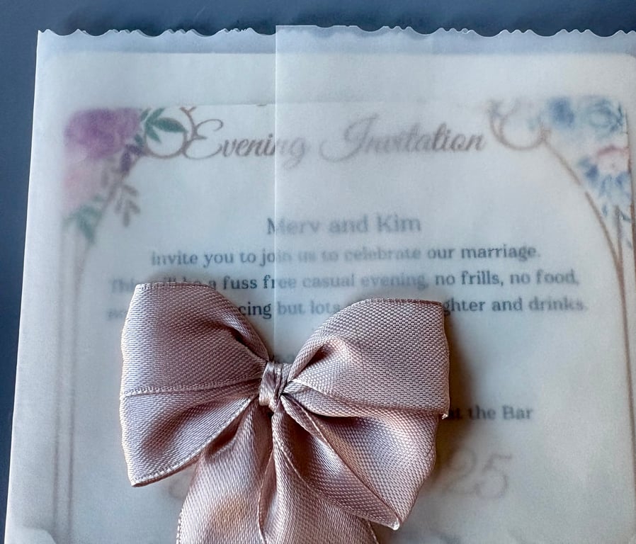 Floral Wedding Invitation Bundle, Pocket & Vellum Wrap