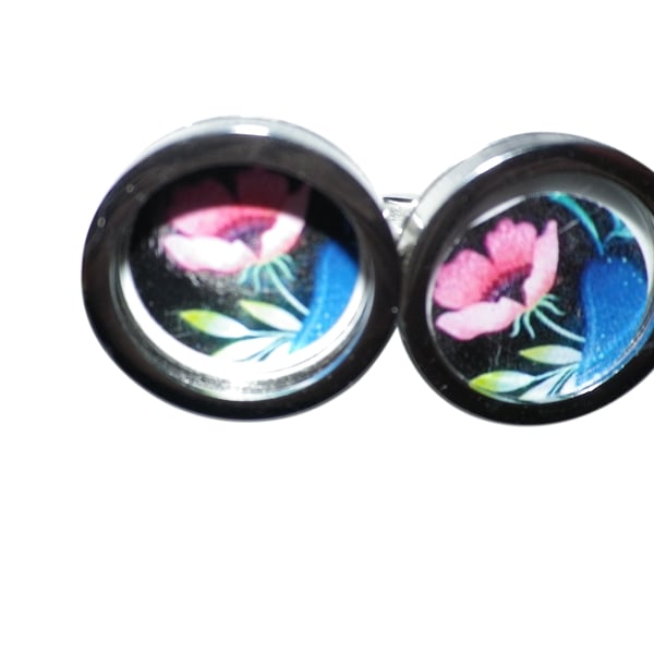 Spring Flower cufflinks,free shipping, gift wrapped, lovely image Ref 9722 