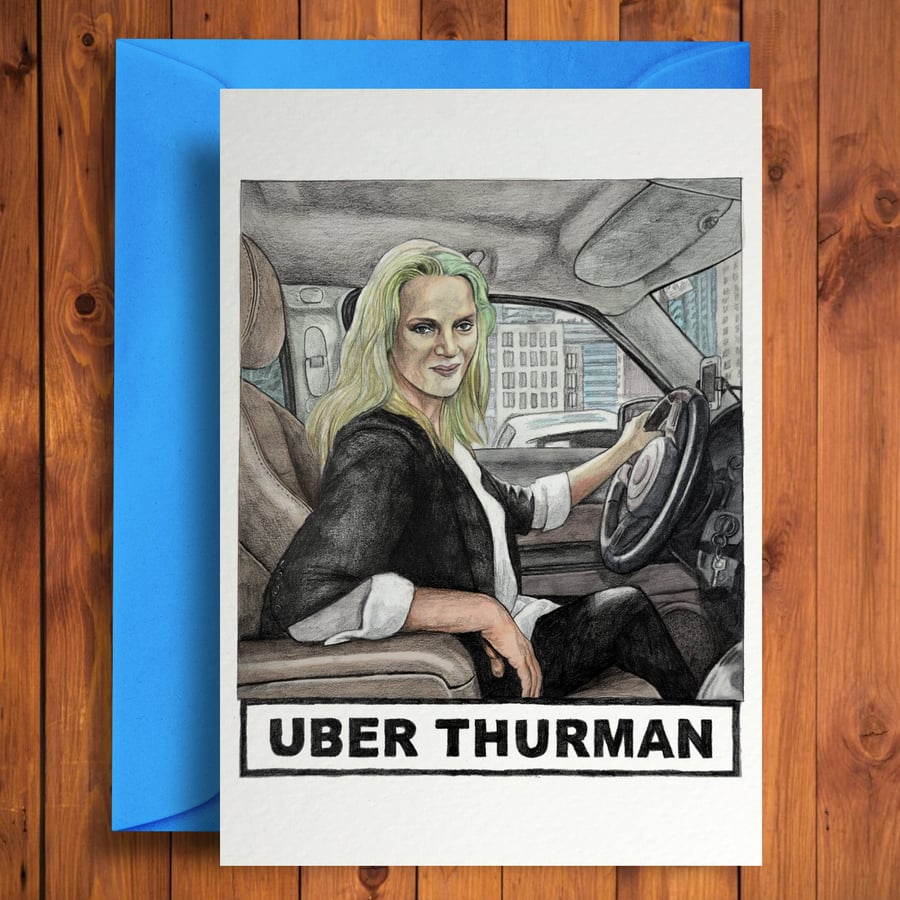 Uber Thurman - Funny Birthday Card