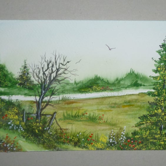 original art watercolour landscape painting ( ref FA 283 J1 )