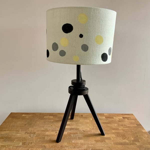 PEBBLE - Hand Block Printed, Designer Lampshade from Devon.