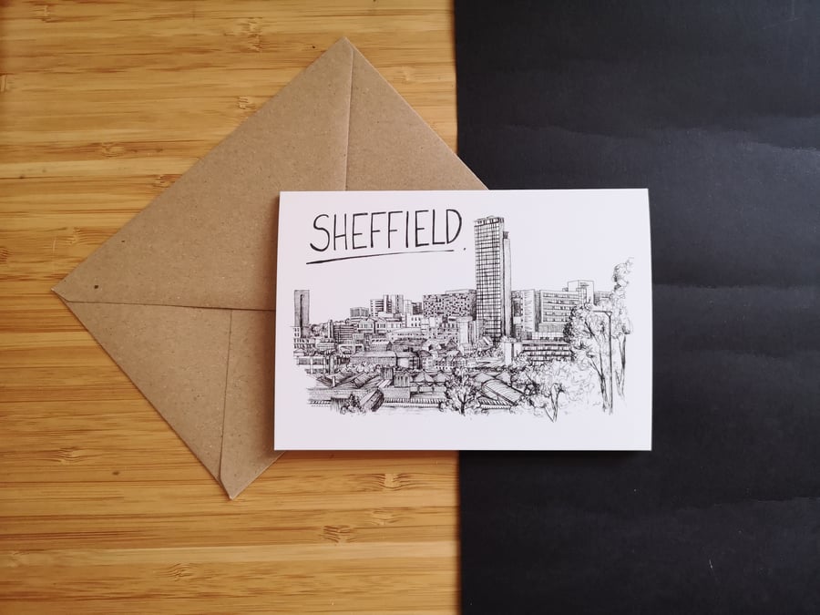 Sheffield Skyline Greetings Card