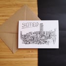 Sheffield Skyline Greetings Card